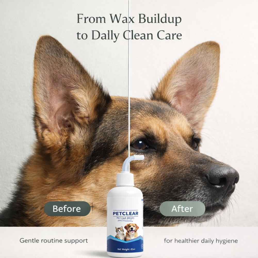 Pet Ear Cleanser Drops for Dogs and Cats | Applicator Tip