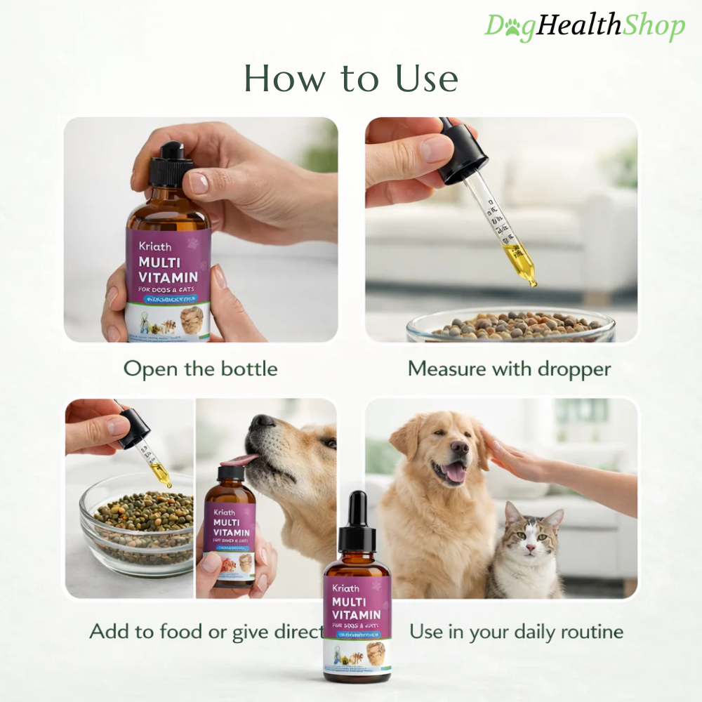 Multivitamin Liquid Drops for Pets | Oral Supplement