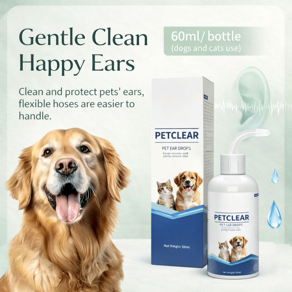Pet Ear Cleanser Drops for Dogs and Cats | Applicator Tip
