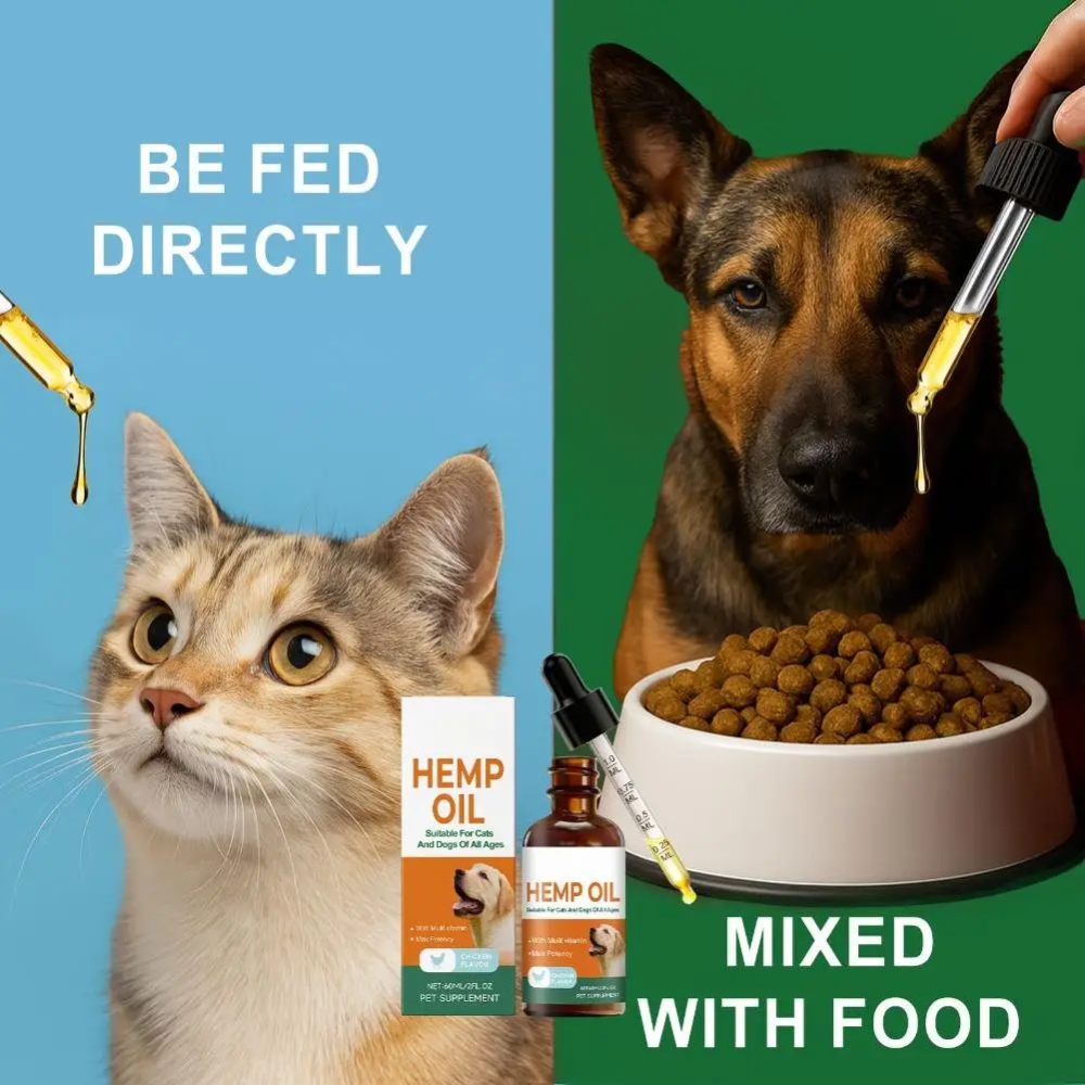 Hemp Seed Oil Drops for Cats and Dogs | Hair and Joint Care