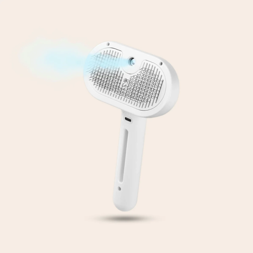 Charm Paws Steami Pro – Dog Steam Grooming Brush for Easy Coat Care