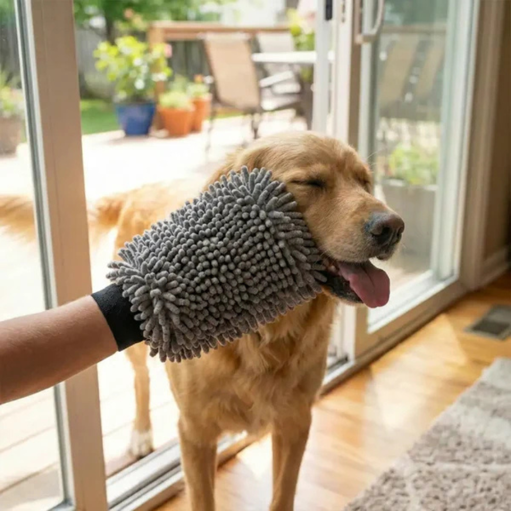 Dog Grooming Bath Gloves – Dual-Sided Deshedding Wash Mitt