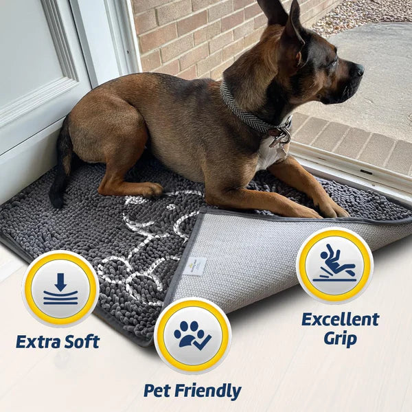 Embroidered Dog Mat – Soft Washable Pet Lounger Bed