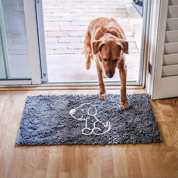 Embroidered Dog Mat – Soft Washable Pet Lounger Bed