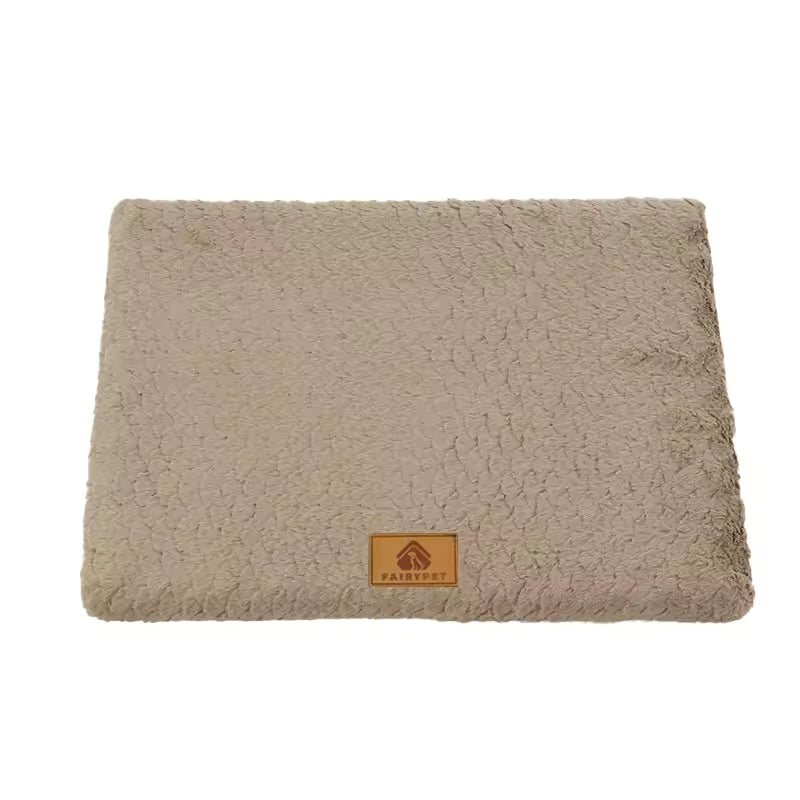 Dog Bed – Washable Faux Fur Crate Bed with Non-Slip Base
