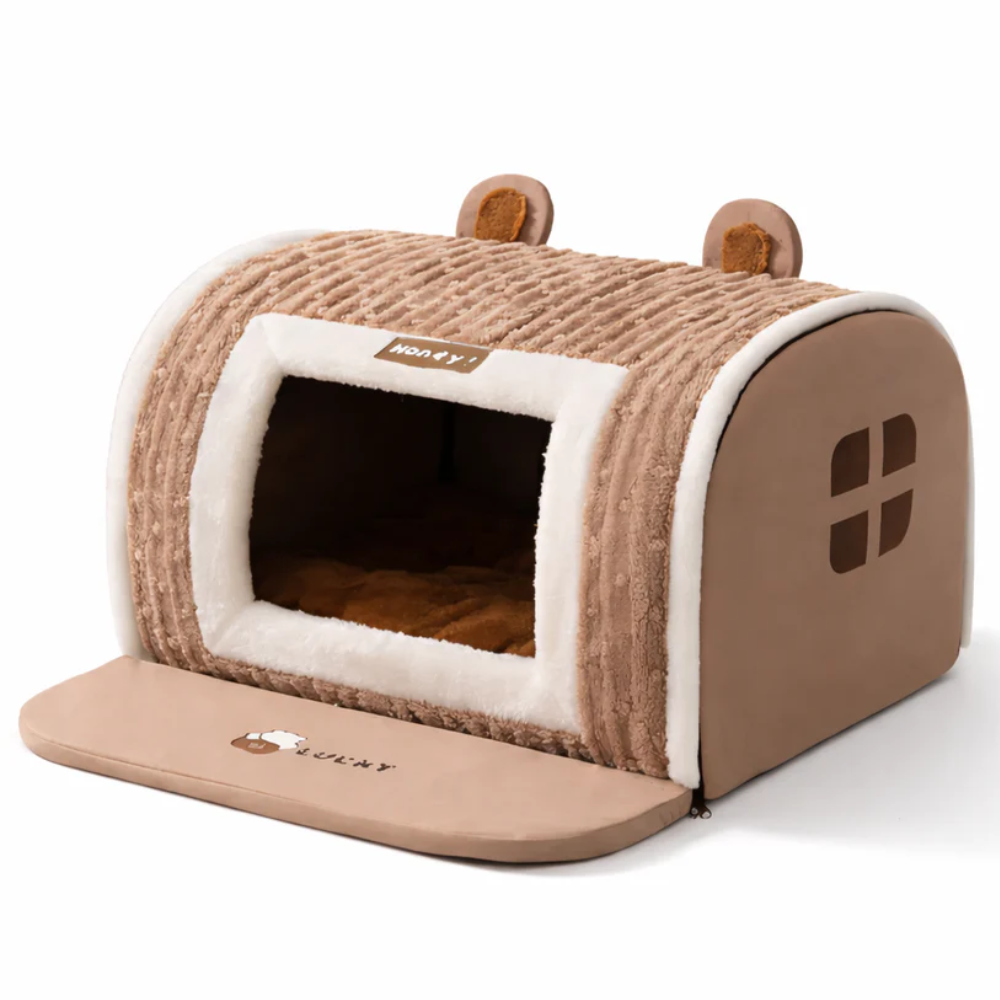 Plush Dog Bed – Soft Calming Pet Bed for Small & Medium Dogs