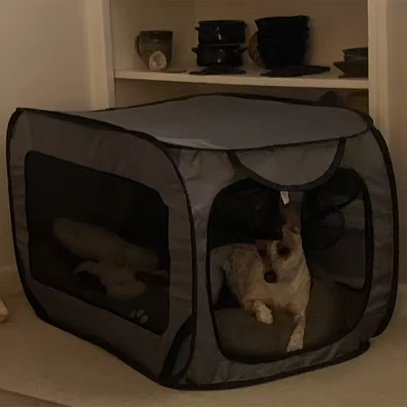 Portable Dog Travel Crate – Pop-Up Pet Bed for Indoor & Outdoor Use