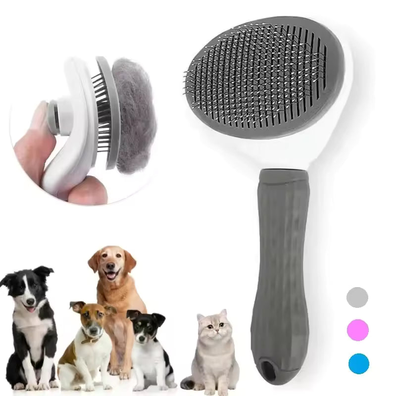 Self-Cleaning Pet Grooming Brush – Deshedding & Dematting Comb for Dogs & Cats