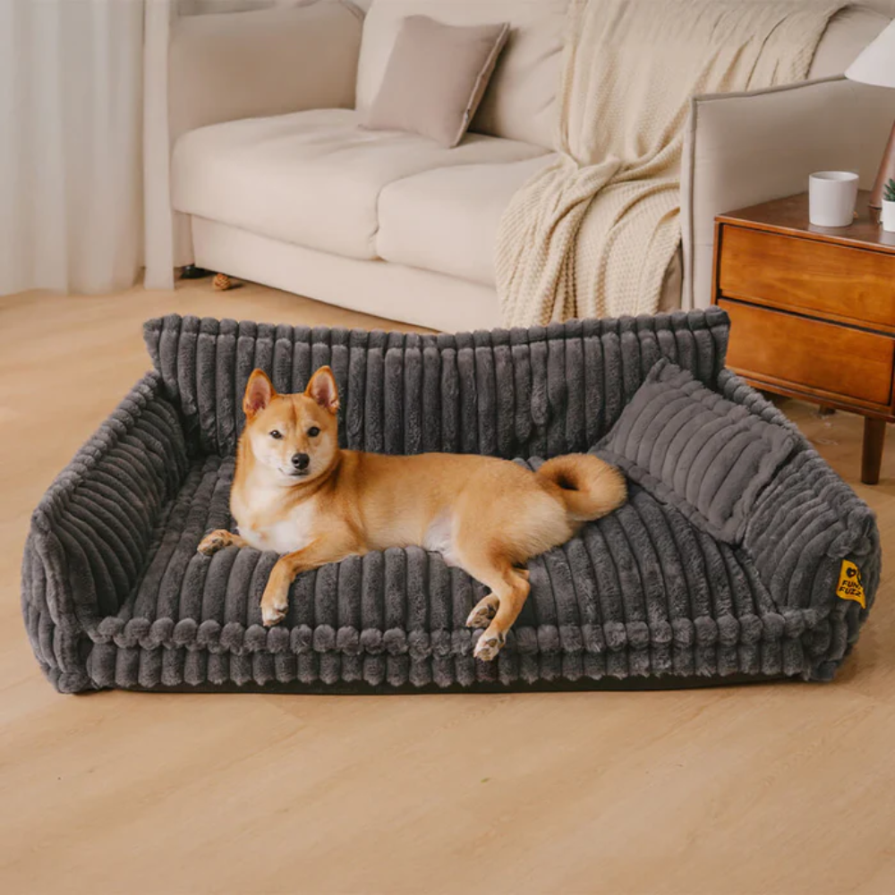 Washable Dog Sofa Bed – Large Fluffy Pet Pillow