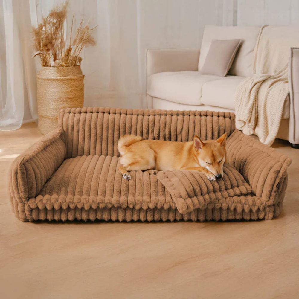 Washable Dog Sofa Bed – Large Fluffy Pet Pillow
