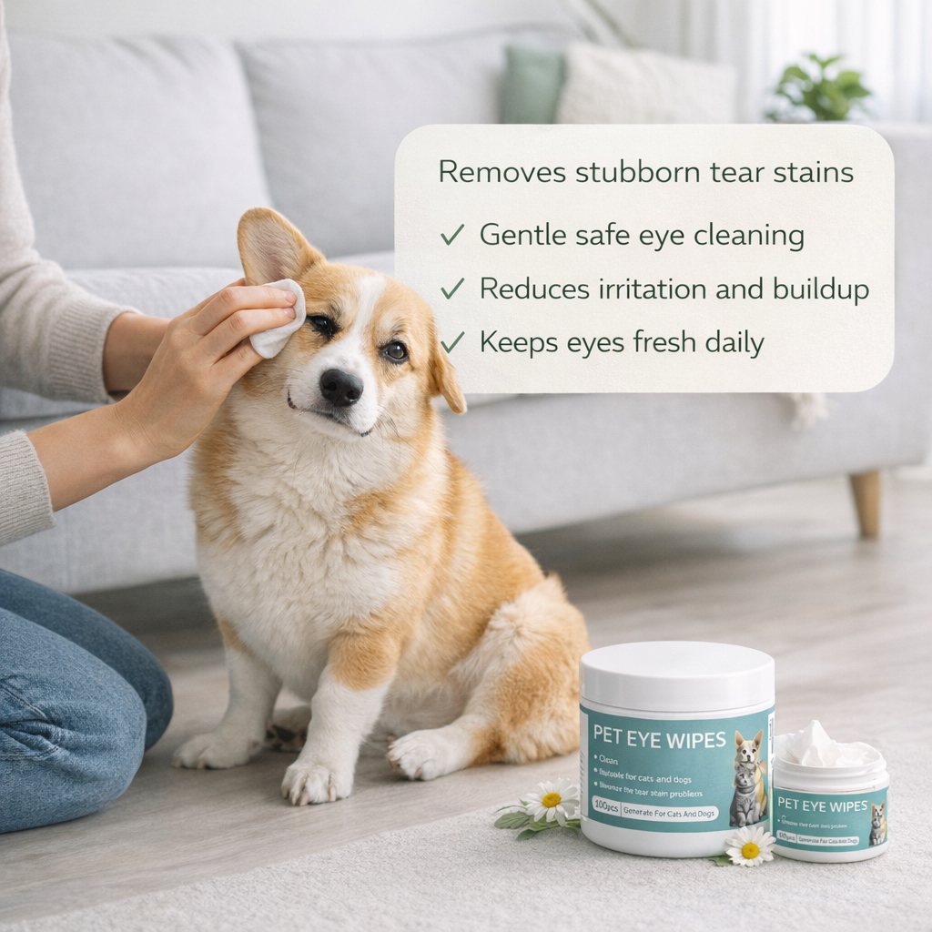 Tear Stain Eye Wipes for Pets | Wet Cleaning Pads