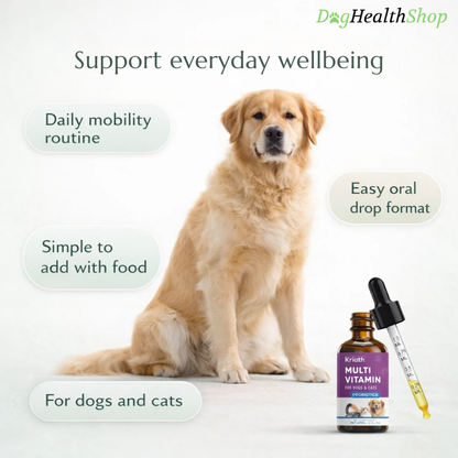 Multivitamin Liquid Drops for Pets | Oral Supplement