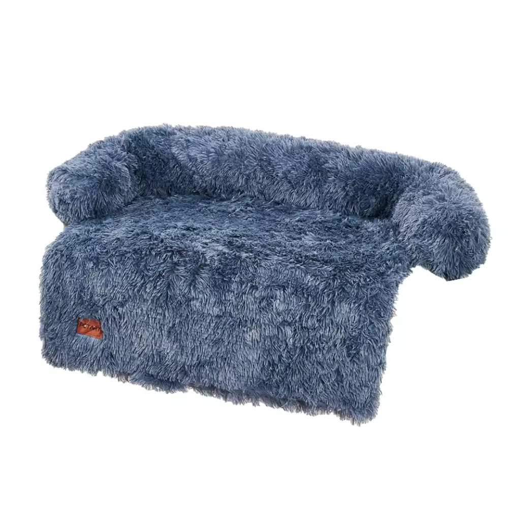 Calming Dog Bed – Fluffy Plush Mat with Removable Washable Cover