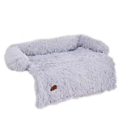 Calming Dog Bed – Fluffy Plush Mat with Removable Washable Cover