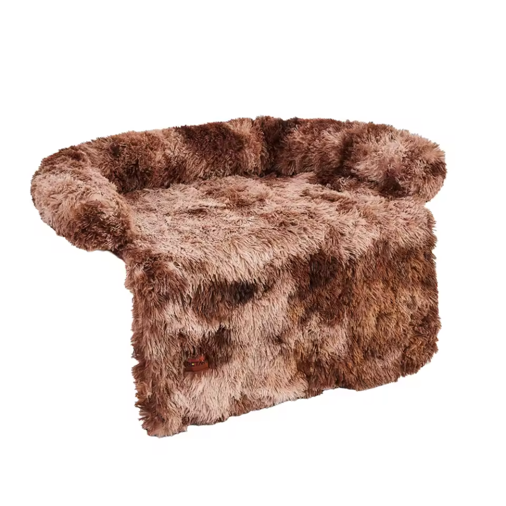 Calming Dog Bed – Fluffy Plush Mat with Removable Washable Cover