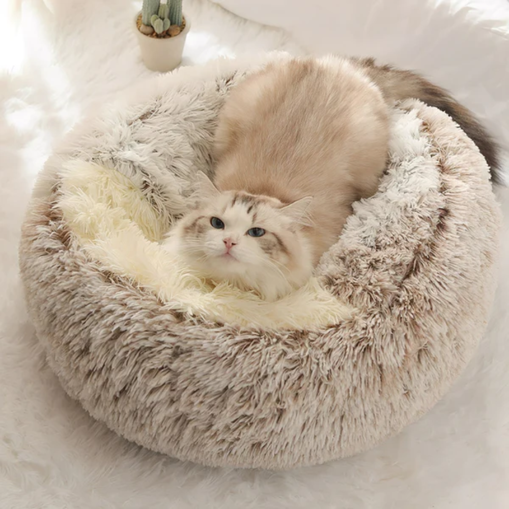 Calming Dog &amp; Cat Bed Cave with Support – Cozy Pet Basket