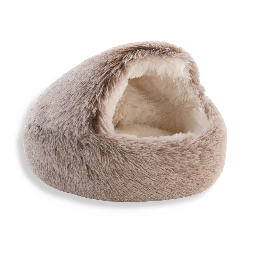 Calming Dog &amp; Cat Bed Cave with Support – Cozy Pet Basket