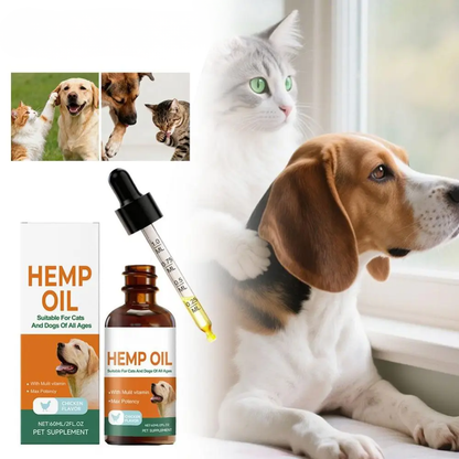 Hemp Seed Oil Drops for Cats and Dogs | Hair and Joint Care