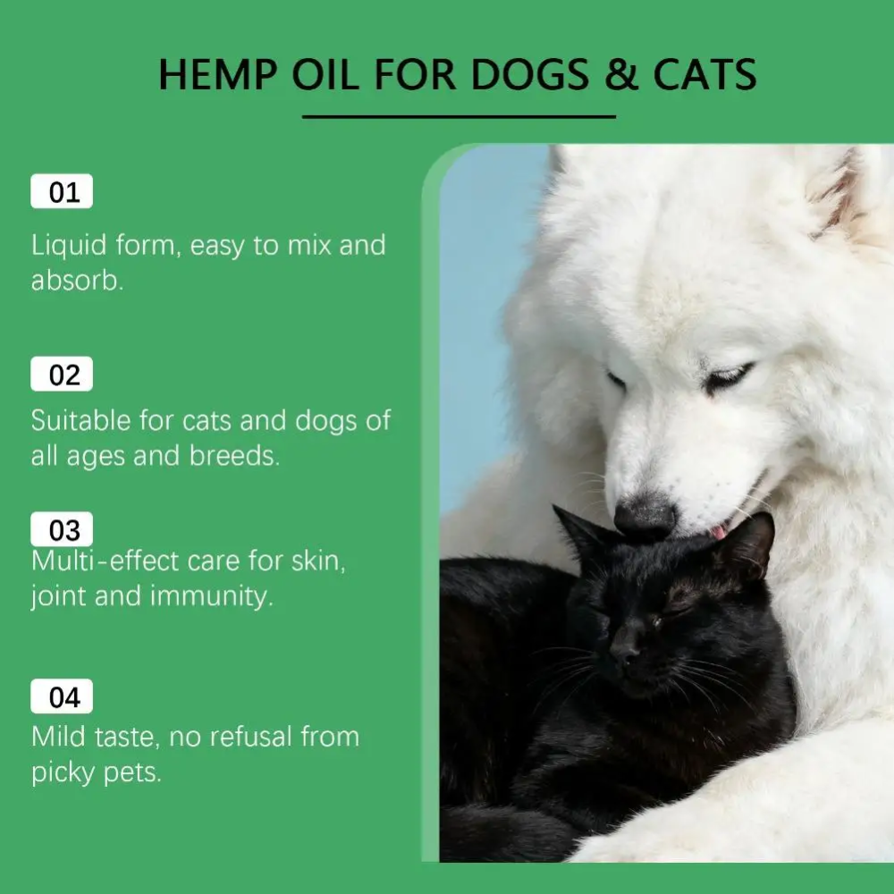 Hemp Seed Oil Drops for Cats and Dogs | Hair and Joint Care