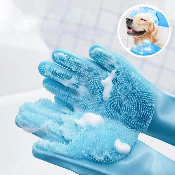 Pet Grooming Gloves – Deshedding &amp; Bathing Gloves for Dogs &amp; Cats