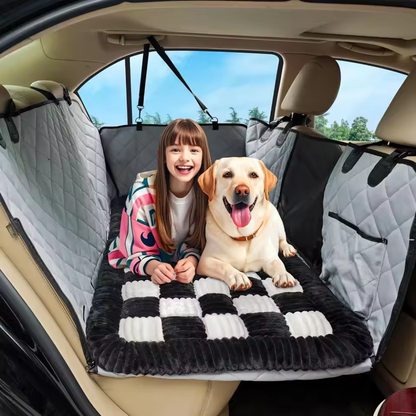 Dog Car Seat Bed – Plush Warm Travel Cushion for Medium Dogs