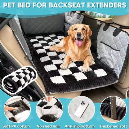 Dog Car Seat Bed – Plush Warm Travel Cushion for Medium Dogs