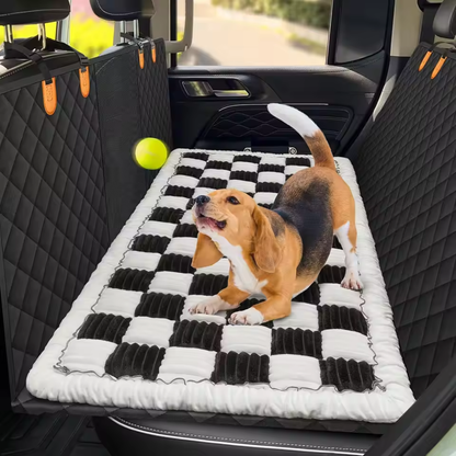 Dog Car Seat Bed – Plush Warm Travel Cushion for Medium Dogs