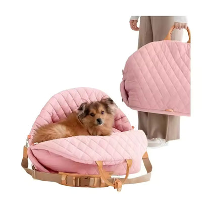 Dog Car Seat for Small Dogs – Washable Travel Carrier &amp; Car Bed