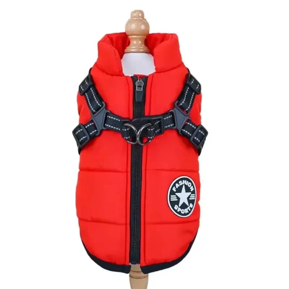 Dog Coat with Integrated Harness Lightweight Adjustable Dog Jacket