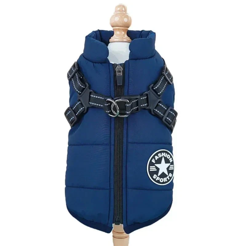Dog Coat with Integrated Harness Lightweight Adjustable Dog Jacket