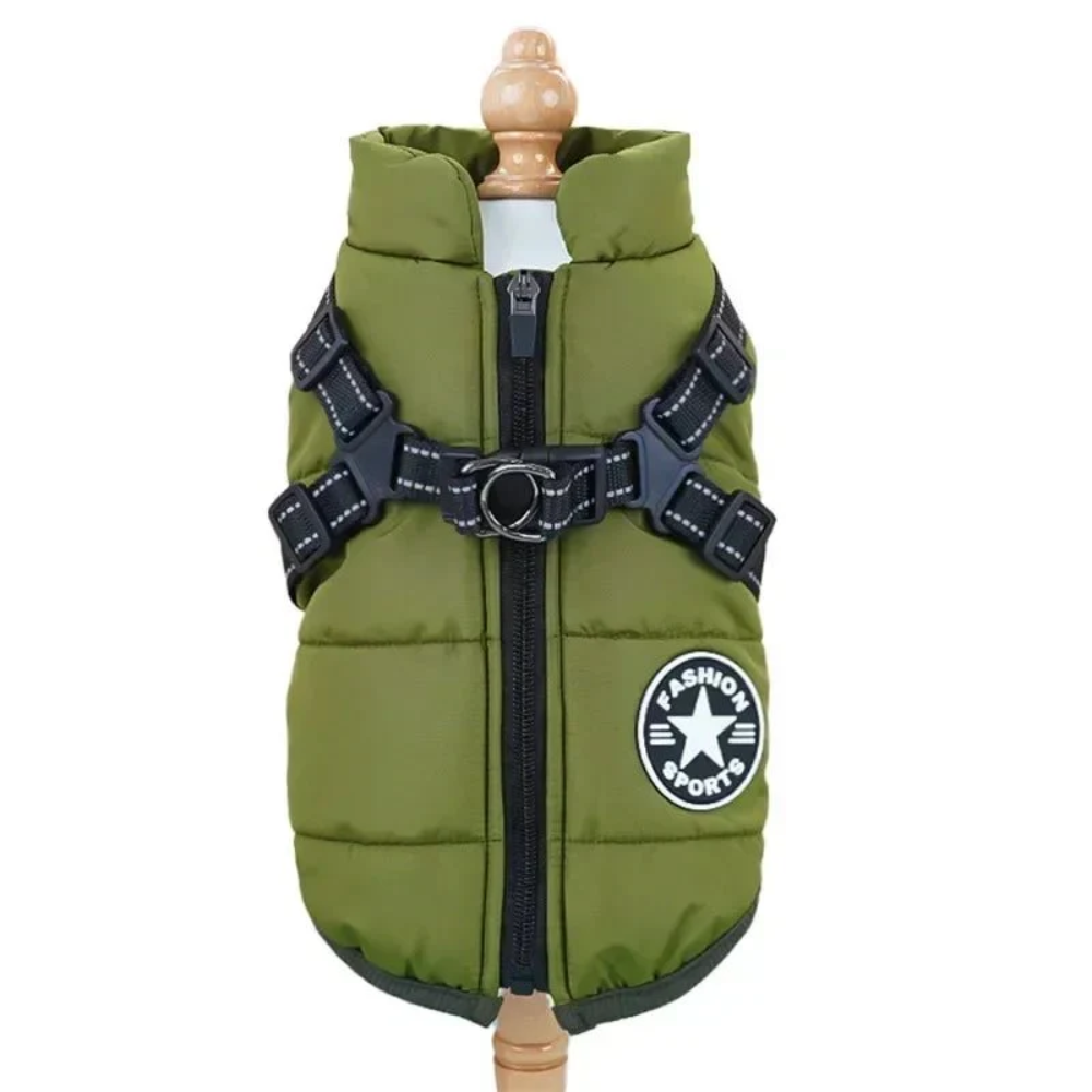 Dog Coat with Integrated Harness Lightweight Adjustable Dog Jacket