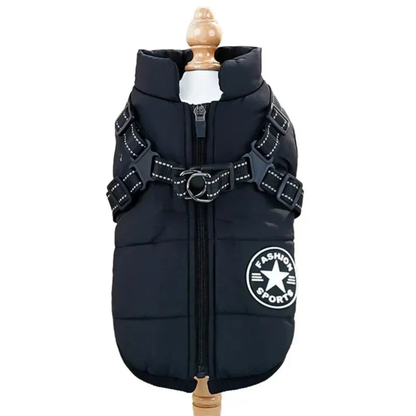 Dog Coat with Integrated Harness Lightweight Adjustable Dog Jacket