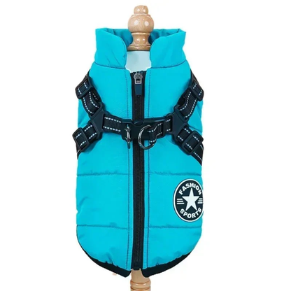 Dog Coat with Integrated Harness Lightweight Adjustable Dog Jacket