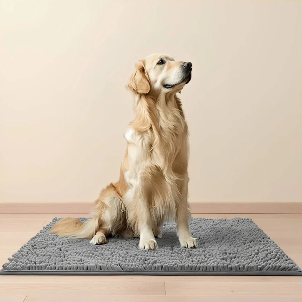 Dog Door Mat for Muddy Paws – Super Absorbent Non-Slip Pet Mat