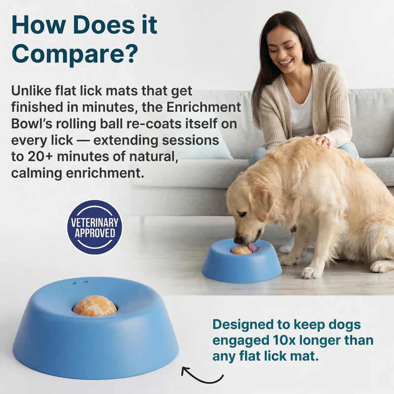 Dog Enrichment Bowl – Slow Feeder Bowl for Mental Stimulation