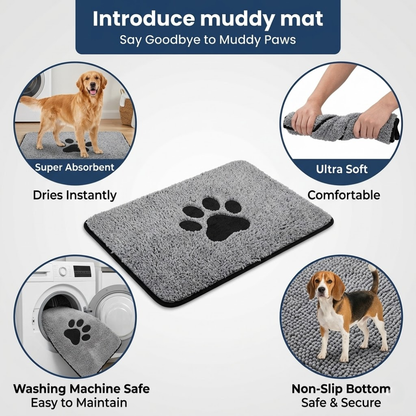 Dog Grooming Bath Gloves – Dual-Sided Deshedding Wash Mitt