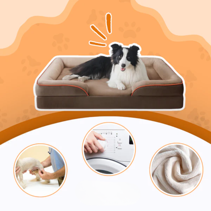 Dog Sofa Bed with Washable Cover &amp; Supportive Foam