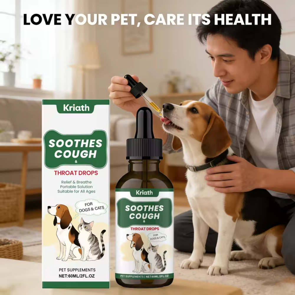 Herbal Throat Liquid Drops for Dogs | Pet Supplement