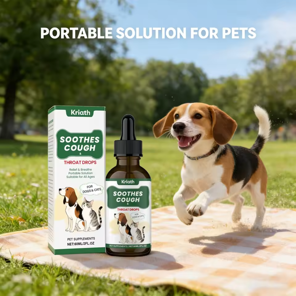 Herbal Throat Liquid Drops for Dogs | Pet Supplement