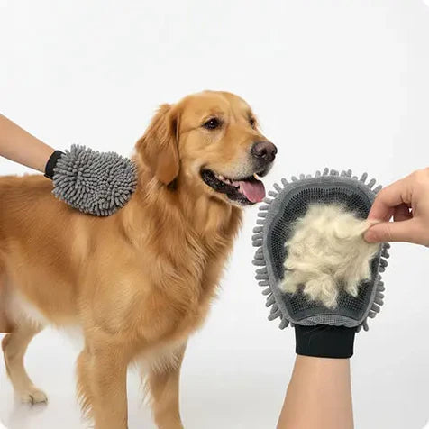 Dog Grooming Bath Gloves – Dual-Sided Deshedding Wash Mitt
