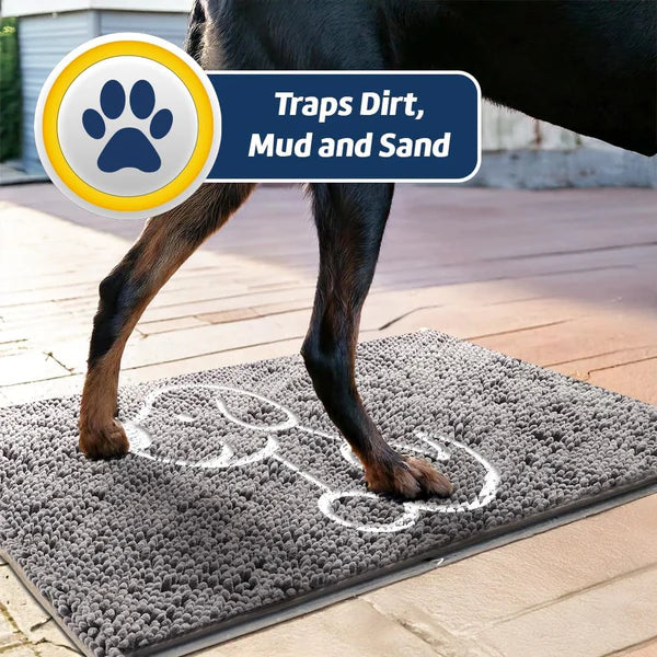 Embroidered Dog Mat – Soft Washable Pet Lounger Bed