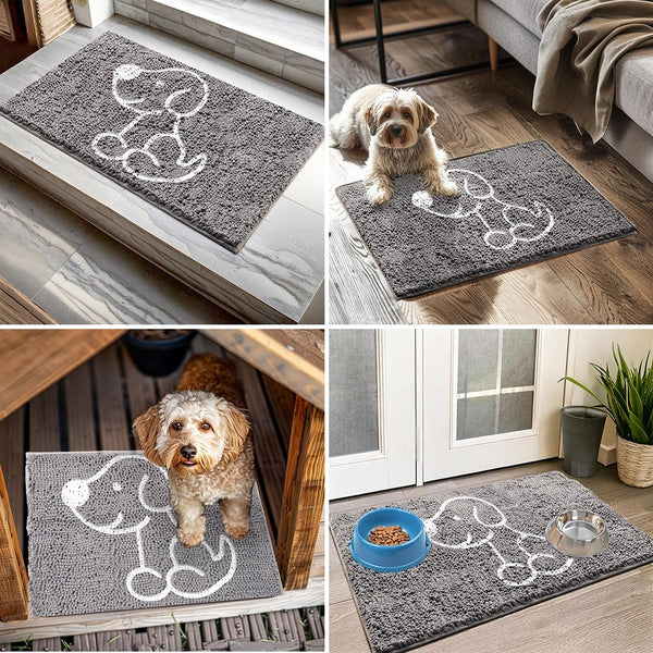 Embroidered Dog Mat – Soft Washable Pet Lounger Bed
