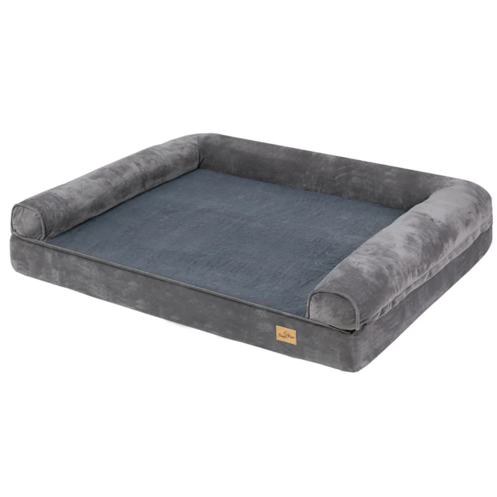 Foam Dog Bed with Waterproof Lining &amp; Washable Cover – Sofa Style
