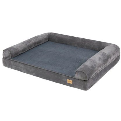 Foam Dog Bed with Waterproof Lining &amp; Washable Cover – Sofa Style