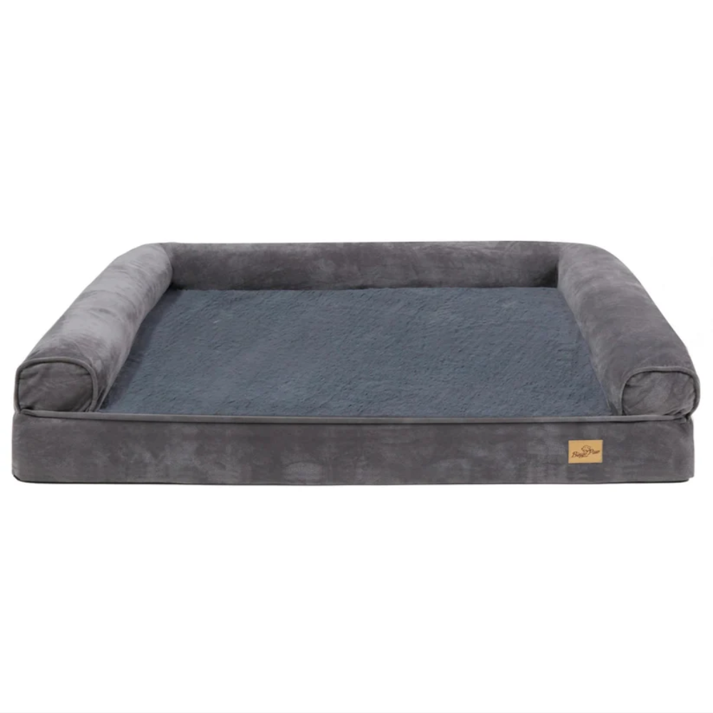 Foam Dog Bed with Waterproof Lining &amp; Washable Cover – Sofa Style