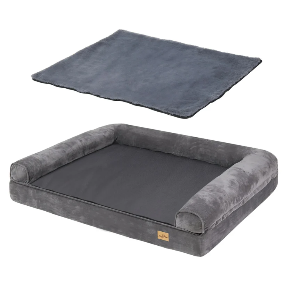 Foam Dog Bed with Waterproof Lining &amp; Washable Cover – Sofa Style
