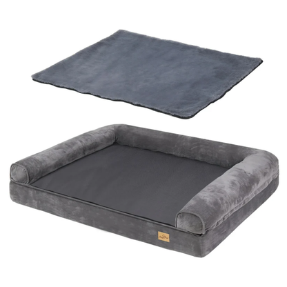 Foam Dog Bed with Waterproof Lining &amp; Washable Cover – Sofa Style