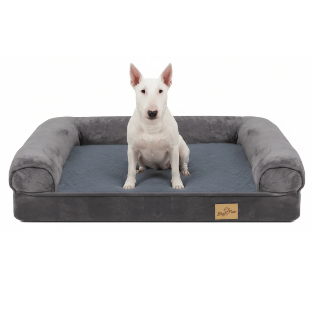 Foam Dog Bed with Waterproof Lining &amp; Washable Cover – Sofa Style