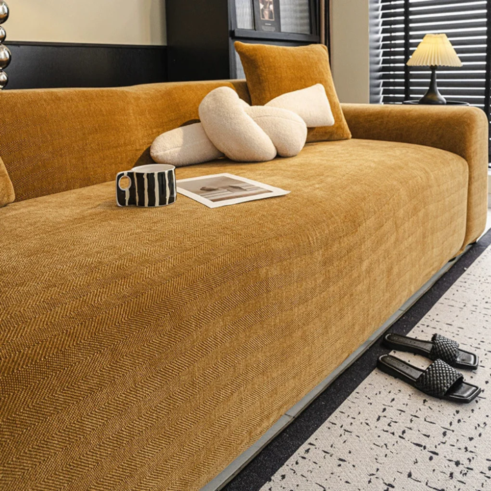 Herringbone Sofa Cover – Full Coverage Couch Protector for Pets