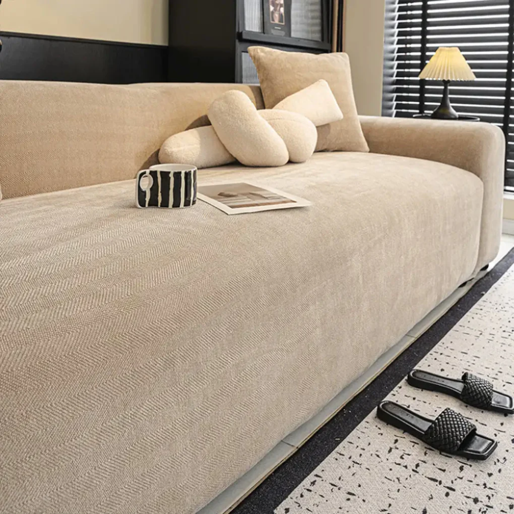 Herringbone Sofa Cover – Full Coverage Couch Protector for Pets